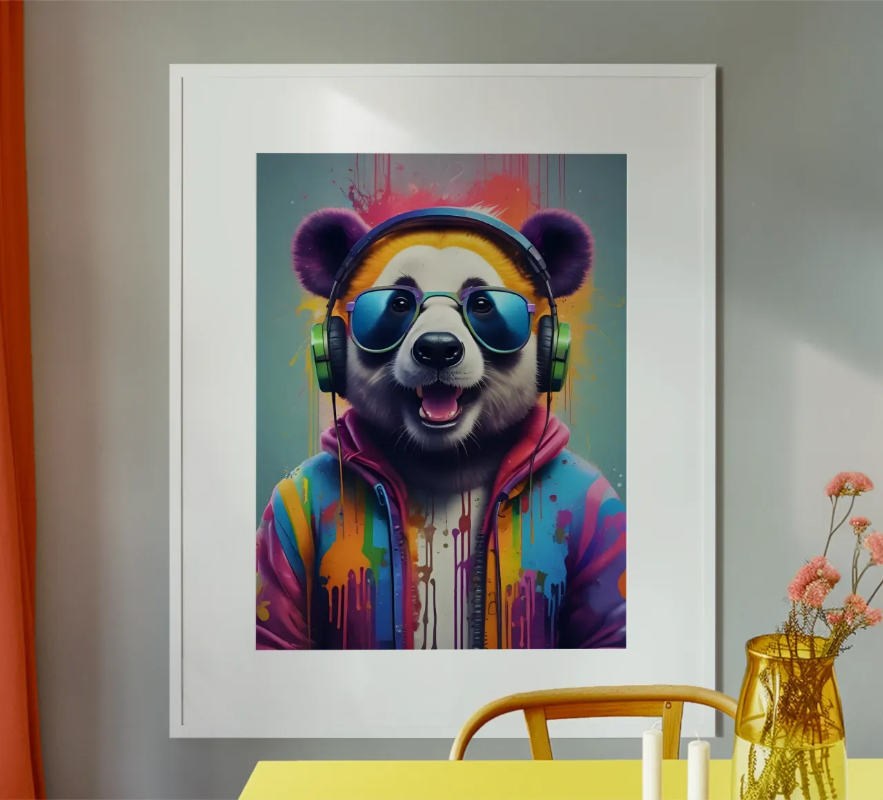 Panda happy music art poster da MakArena