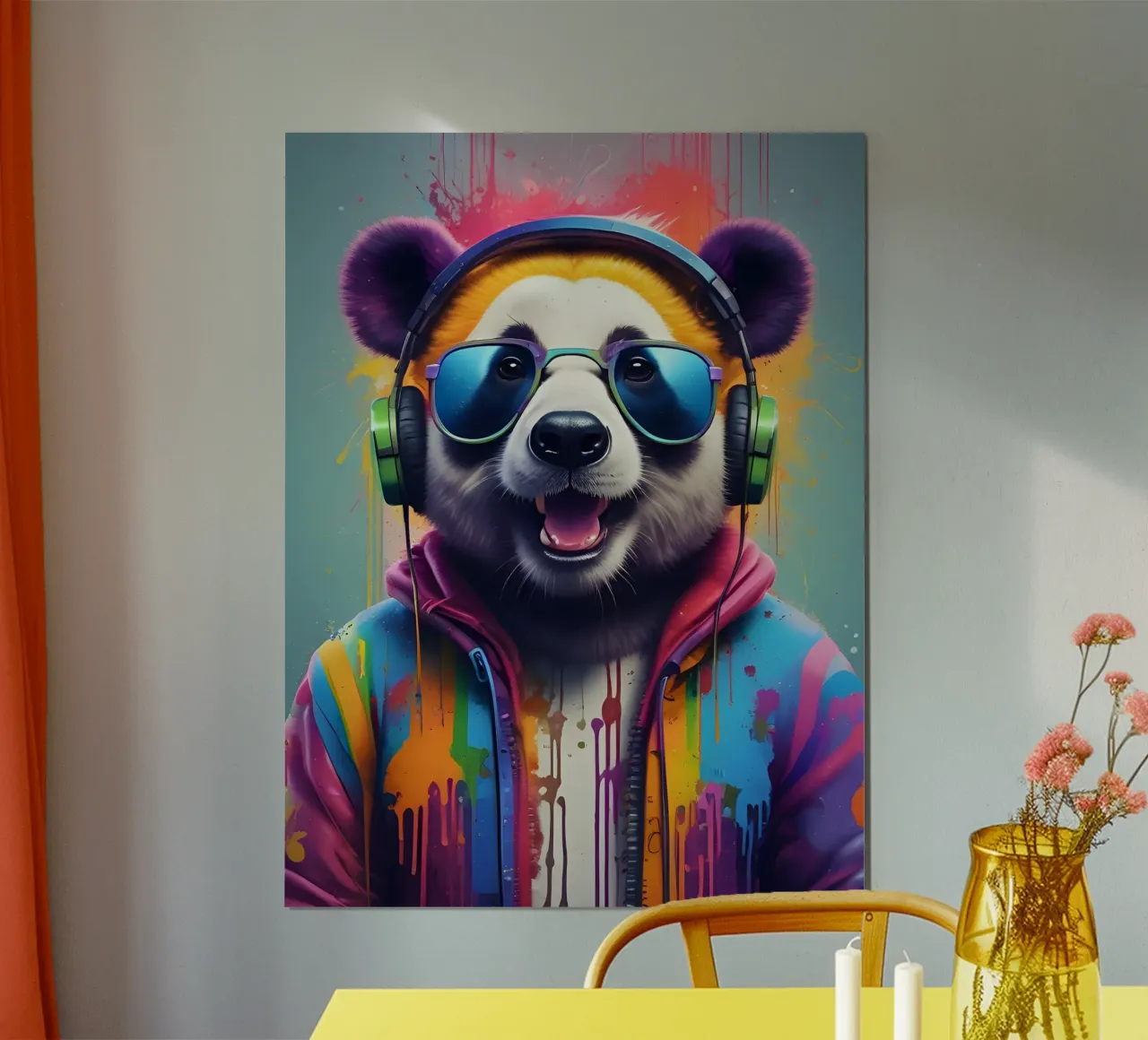 Panda happy music art poster da MakArena