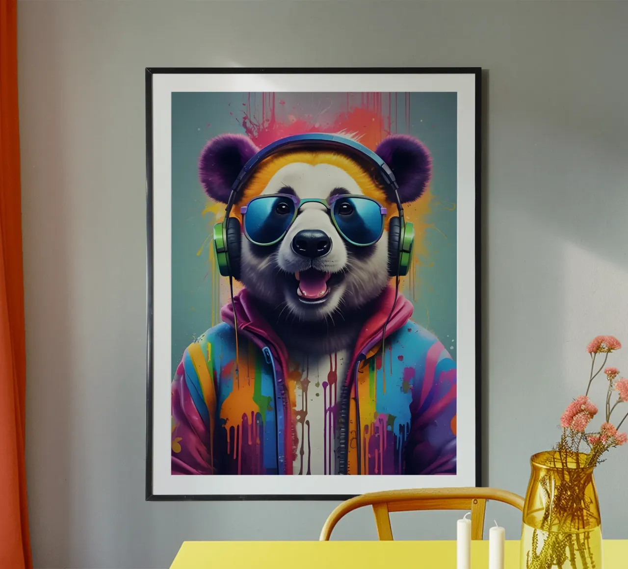 Panda happy music art poster da MakArena