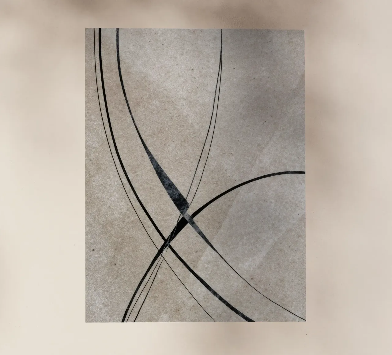 Minimalist Abstract Line Art on Textured Background lámina retroiluminada de Artbyvo