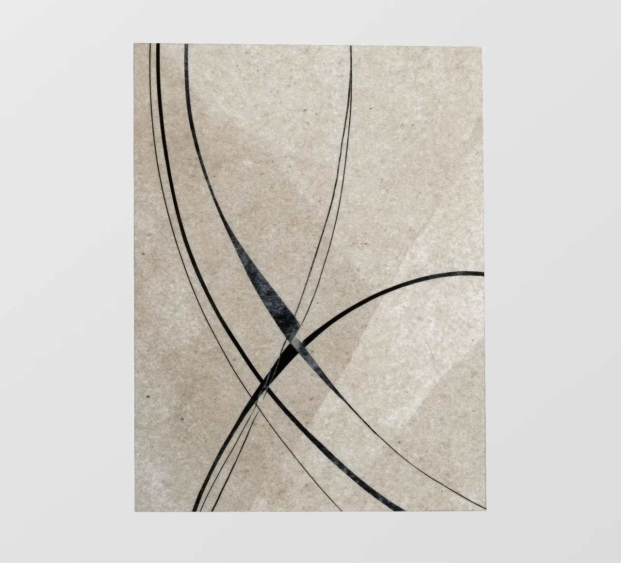 Minimalist Abstract Line Art on Textured Background lámina retroiluminada de Artbyvo