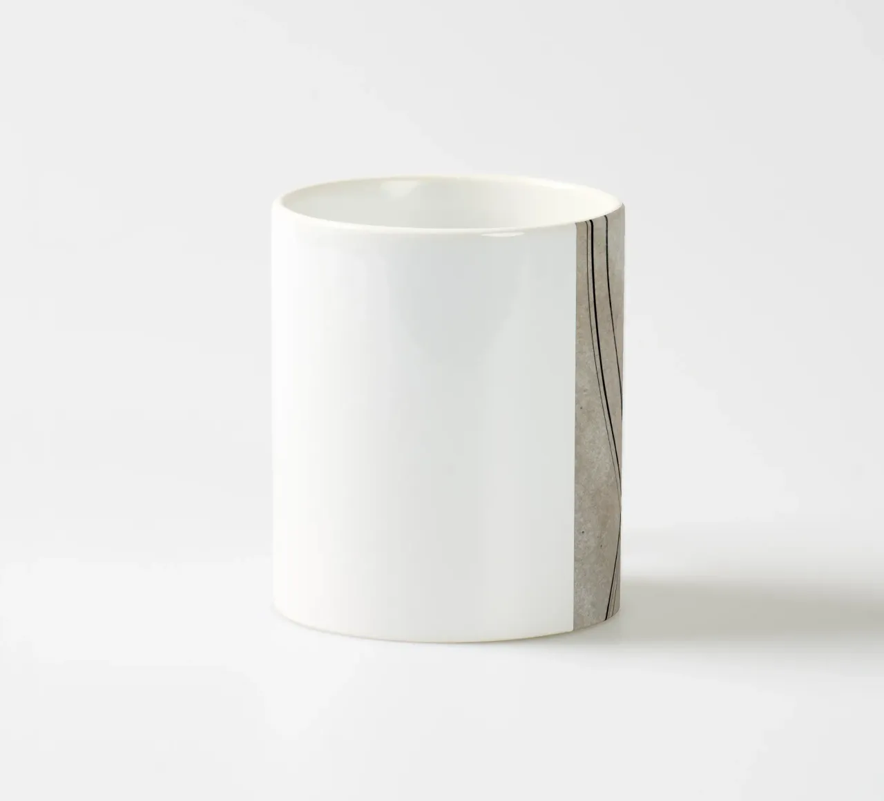 Minimalist Abstract Line Art on Textured Background tazza in ceramica da Artbyvo
