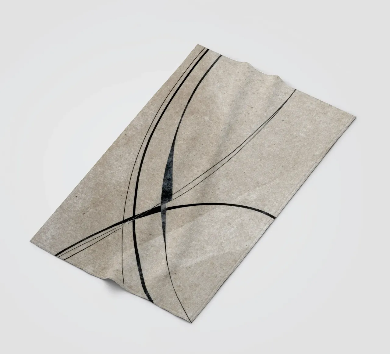 Minimalist Abstract Line Art on Textured Background coperta in pile da Artbyvo