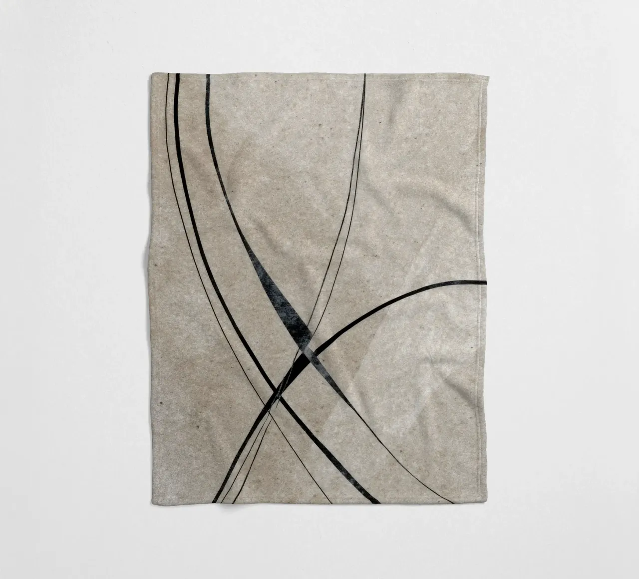Minimalist Abstract Line Art on Textured Background coperta in pile da Artbyvo