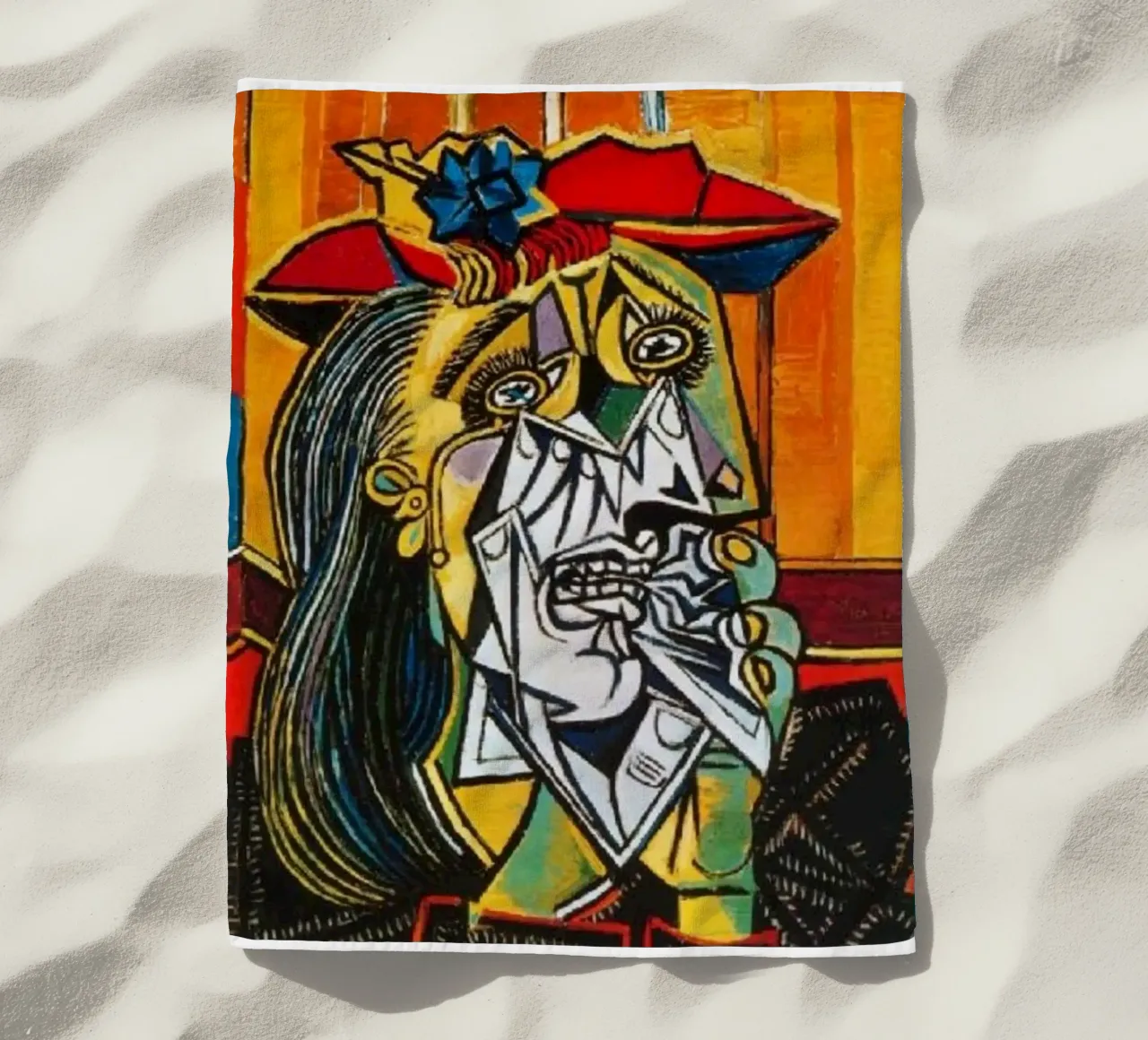 Picasso Re astratto telo mare da Günstiger Laden