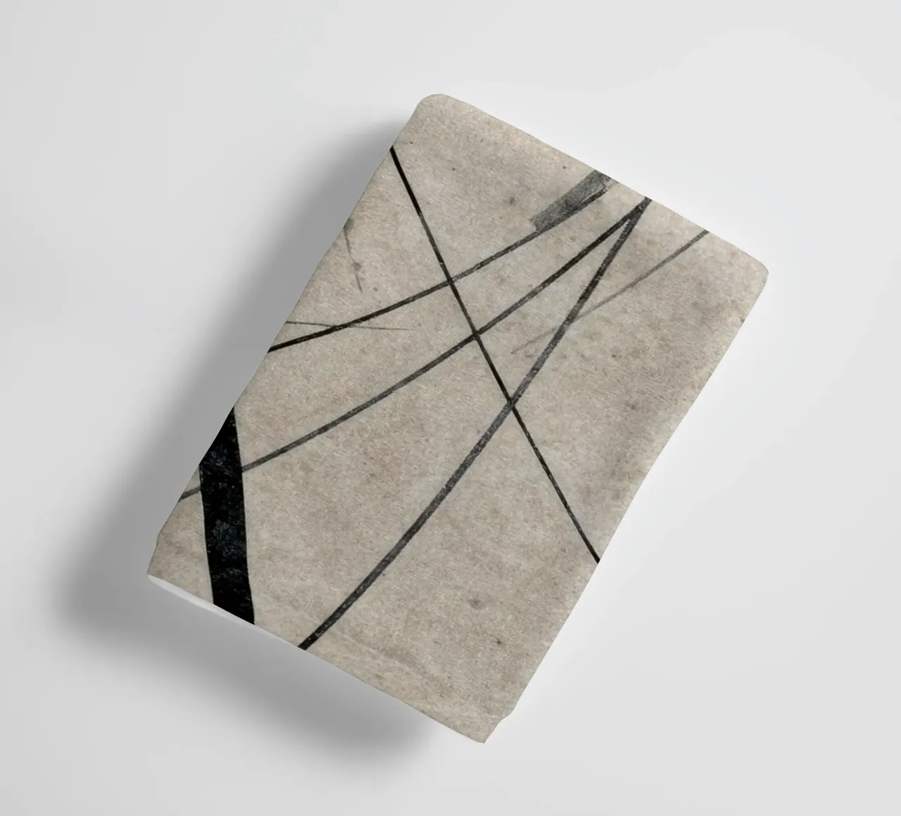 Abstract Minimalist Line Art on Neutral Background towel by Artbyvo