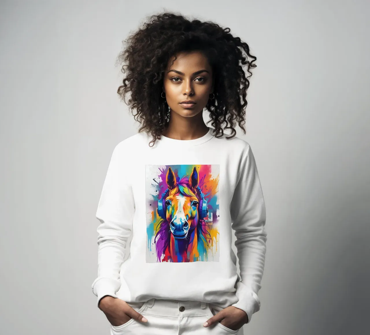 Cavallo in cuffia felpa da MakArena