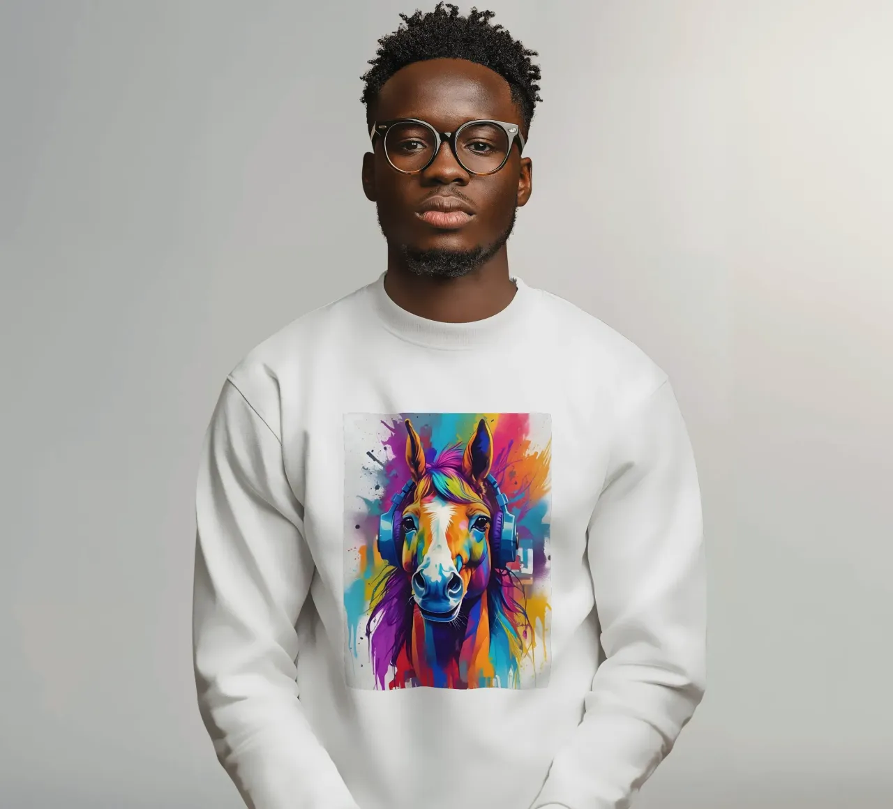 Cavallo in cuffia felpa da MakArena