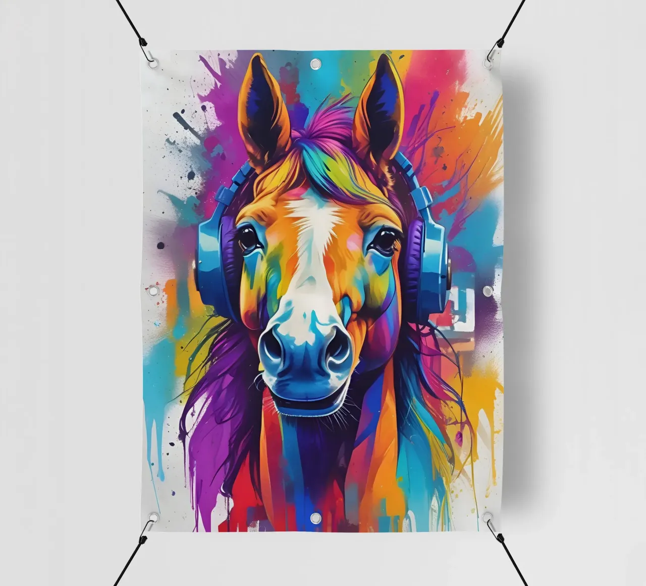 Cavallo in cuffia telo in pvc da MakArena
