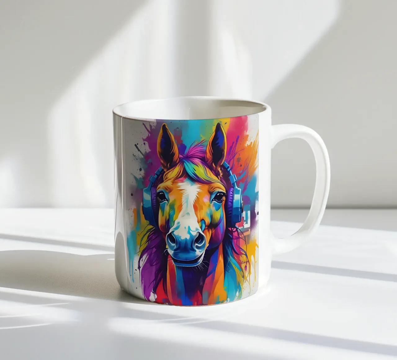 Cavallo in cuffia tazza in ceramica da MakArena