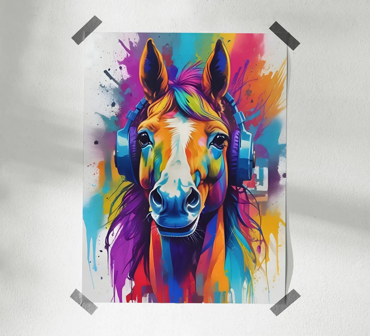 Cavallo in cuffia poster da MakArena