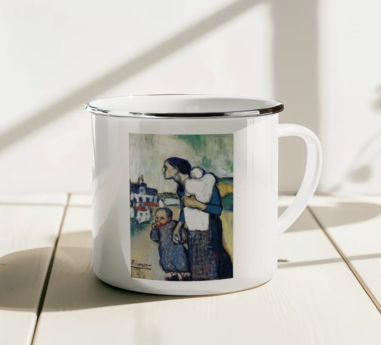 Picasso Madre e figlio tazza in smalto da Günstiger Laden