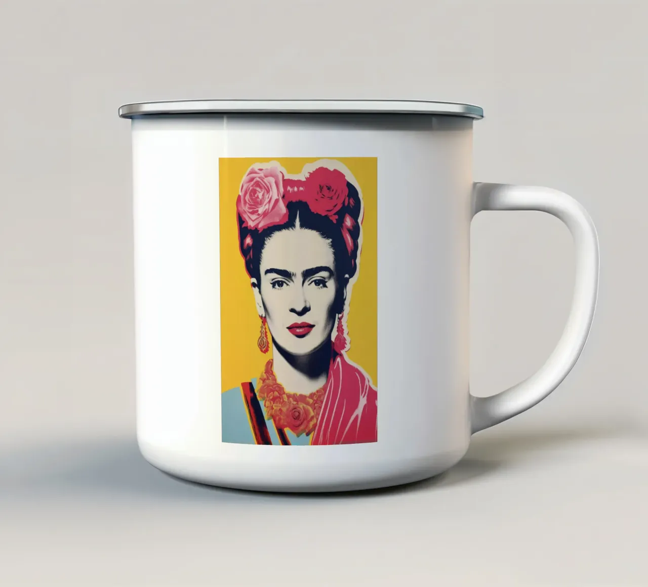 Oh Frida No 1 tazza in smalto da treechild