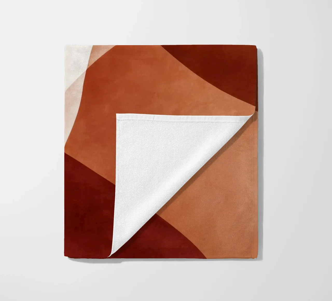 Forme geometriche astratte nei toni caldi della terra telo mare da Artbyvo