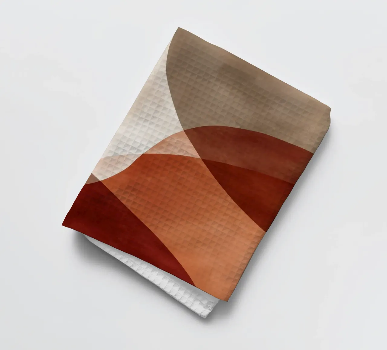 Forme geometriche astratte nei toni caldi della terra canovaccio da cucina da Artbyvo