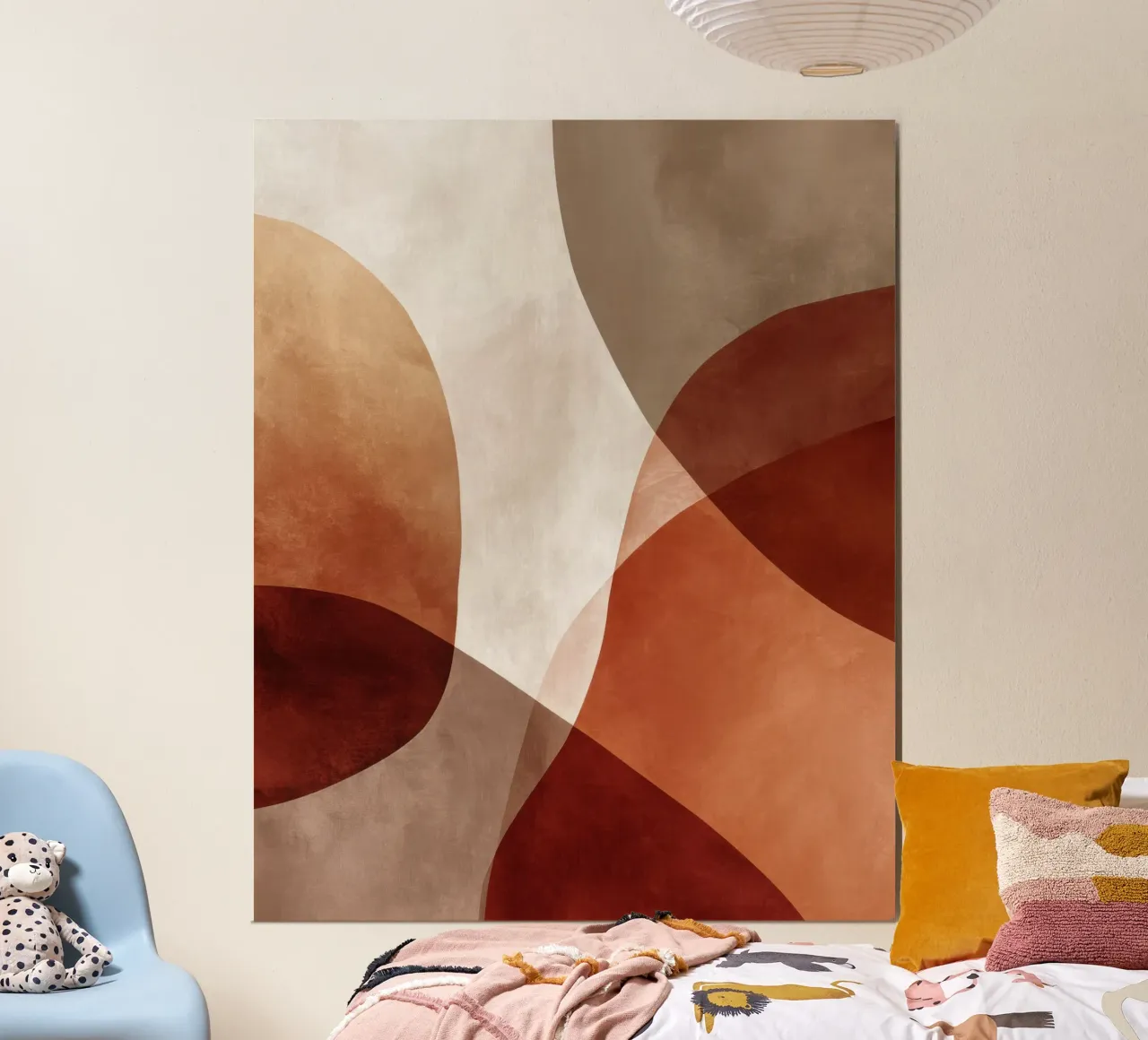 Forme geometriche astratte nei toni caldi della terra poster da Artbyvo