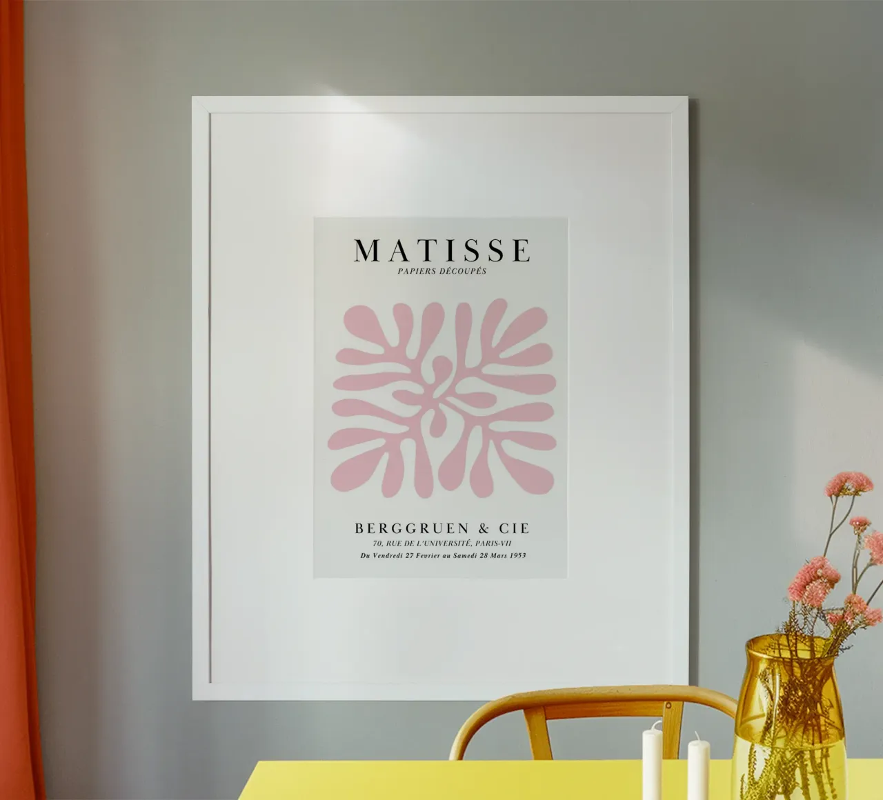 Parigi VII Foglia di Matisse poster da DODOLAN STORE