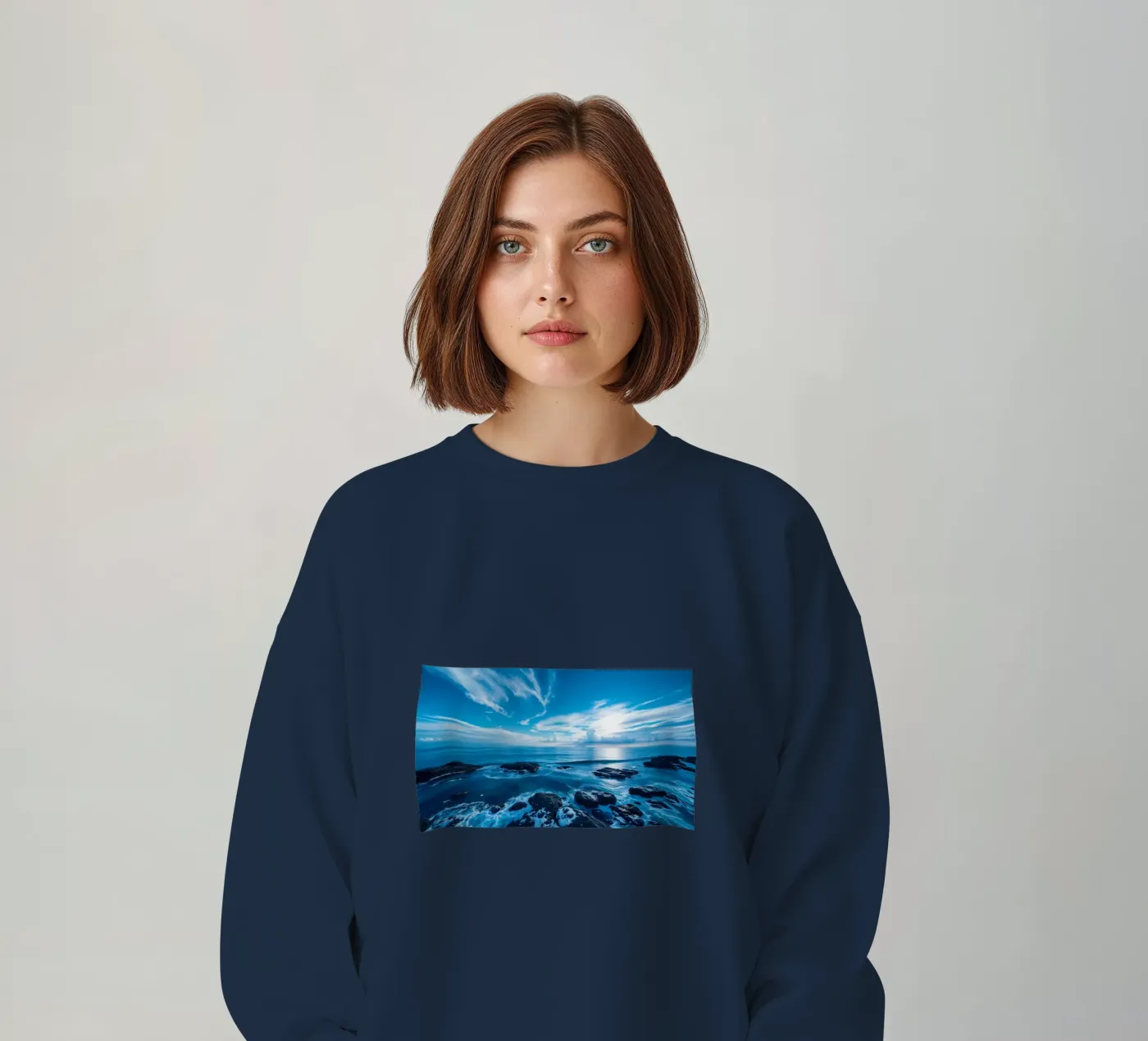 Sky and sea sweatshirt by Wild Beauty
