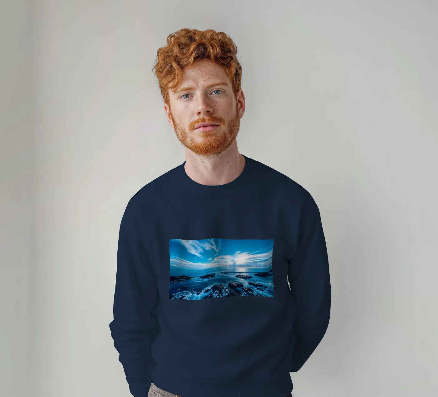 Sky and sea sweatshirt by Wild Beauty
