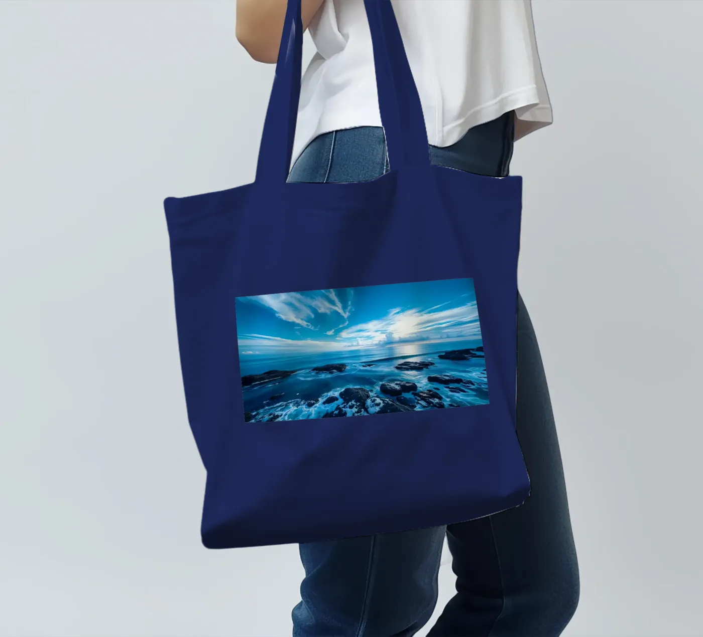 Cielo e mare borsa in juta da Wild Beauty