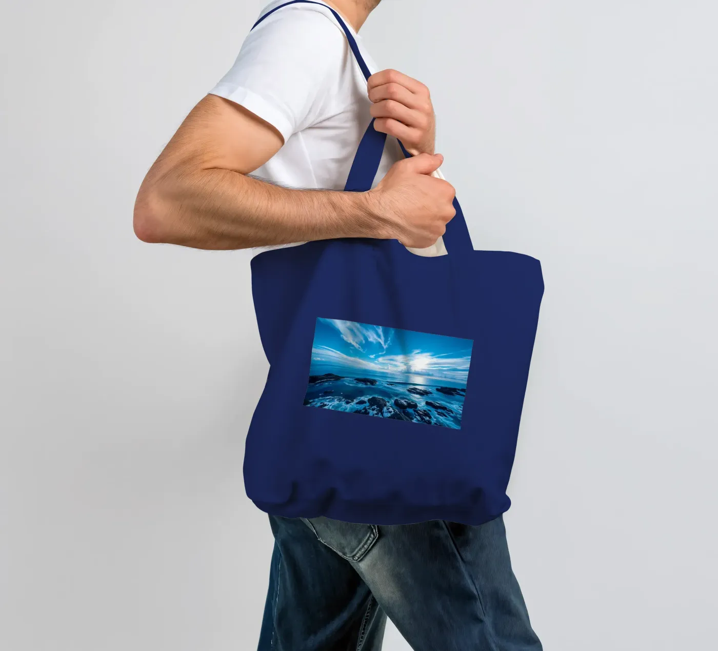 Cielo e mare borsa in juta da Wild Beauty