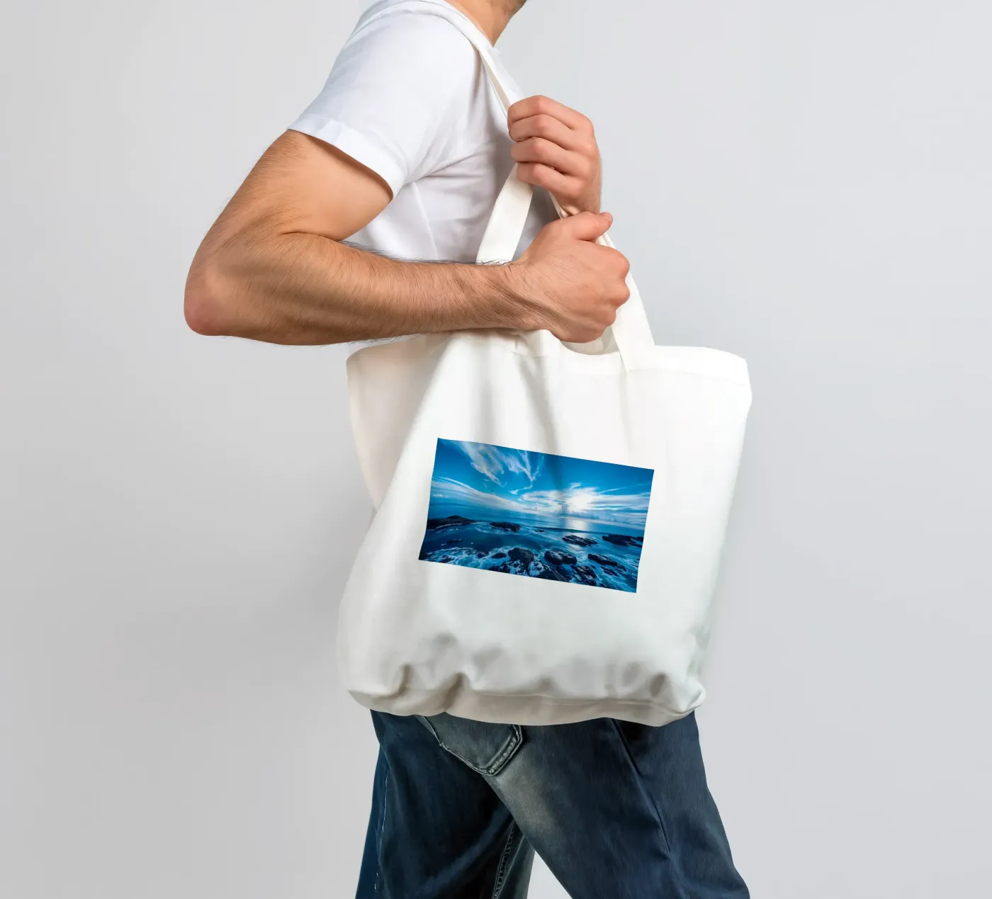 Cielo e mare borsa in juta da Wild Beauty