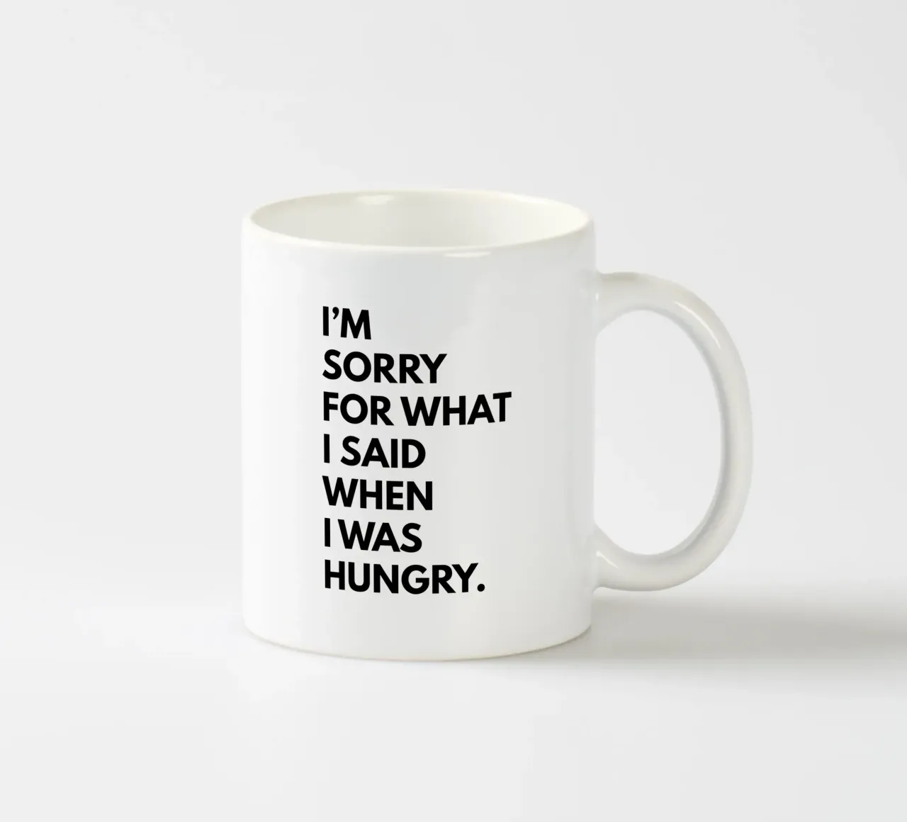 Sorry What I Said When I Was Hungry tazza in ceramica da Typo Designs