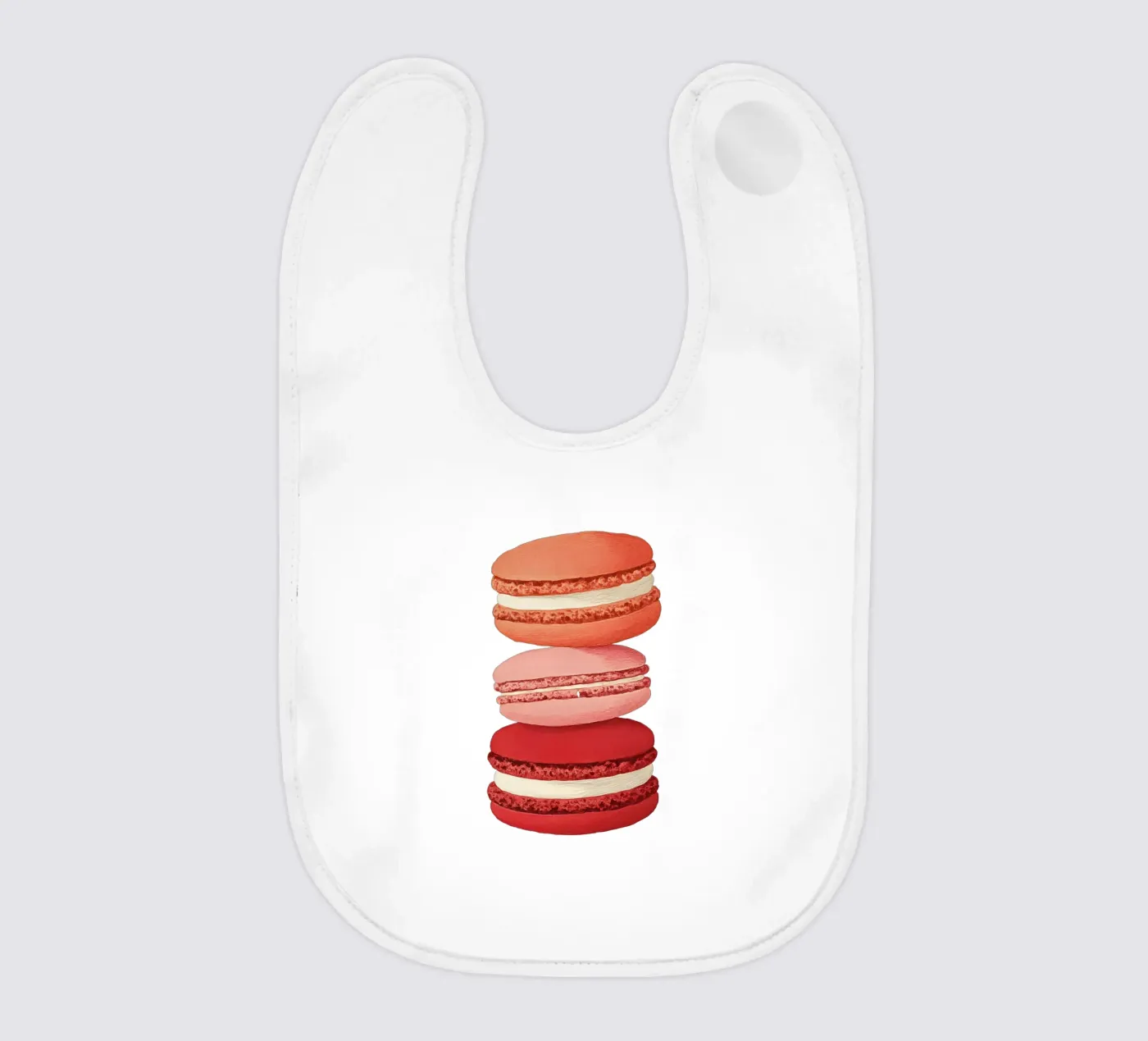 Macarons baby bib by Curious Canvas