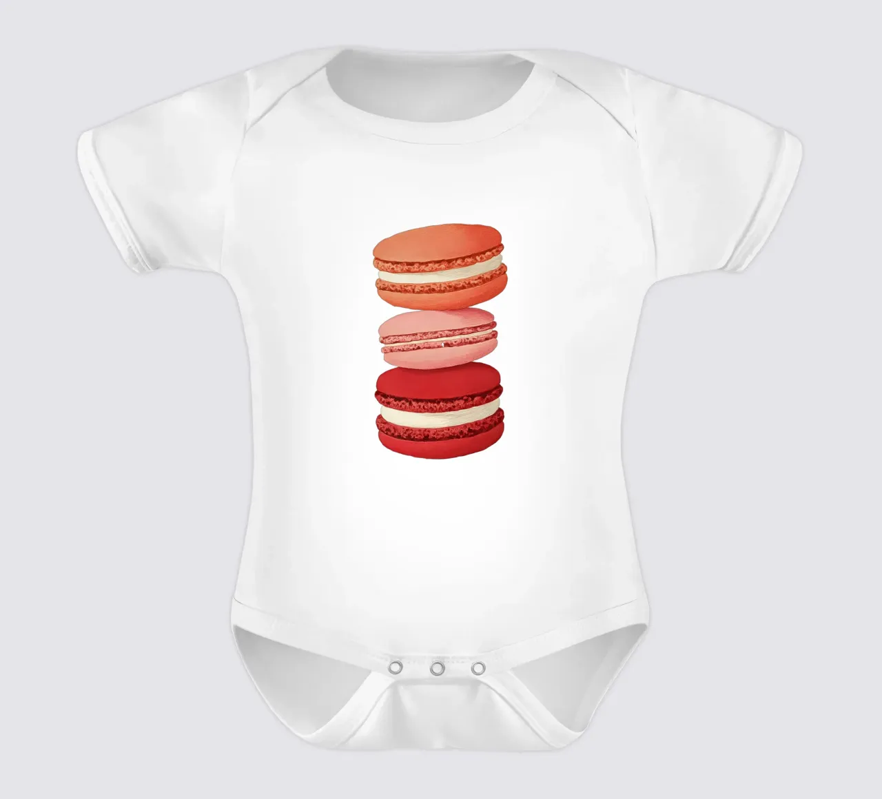 I macarons body neonato maniche corte da Curious Canvas