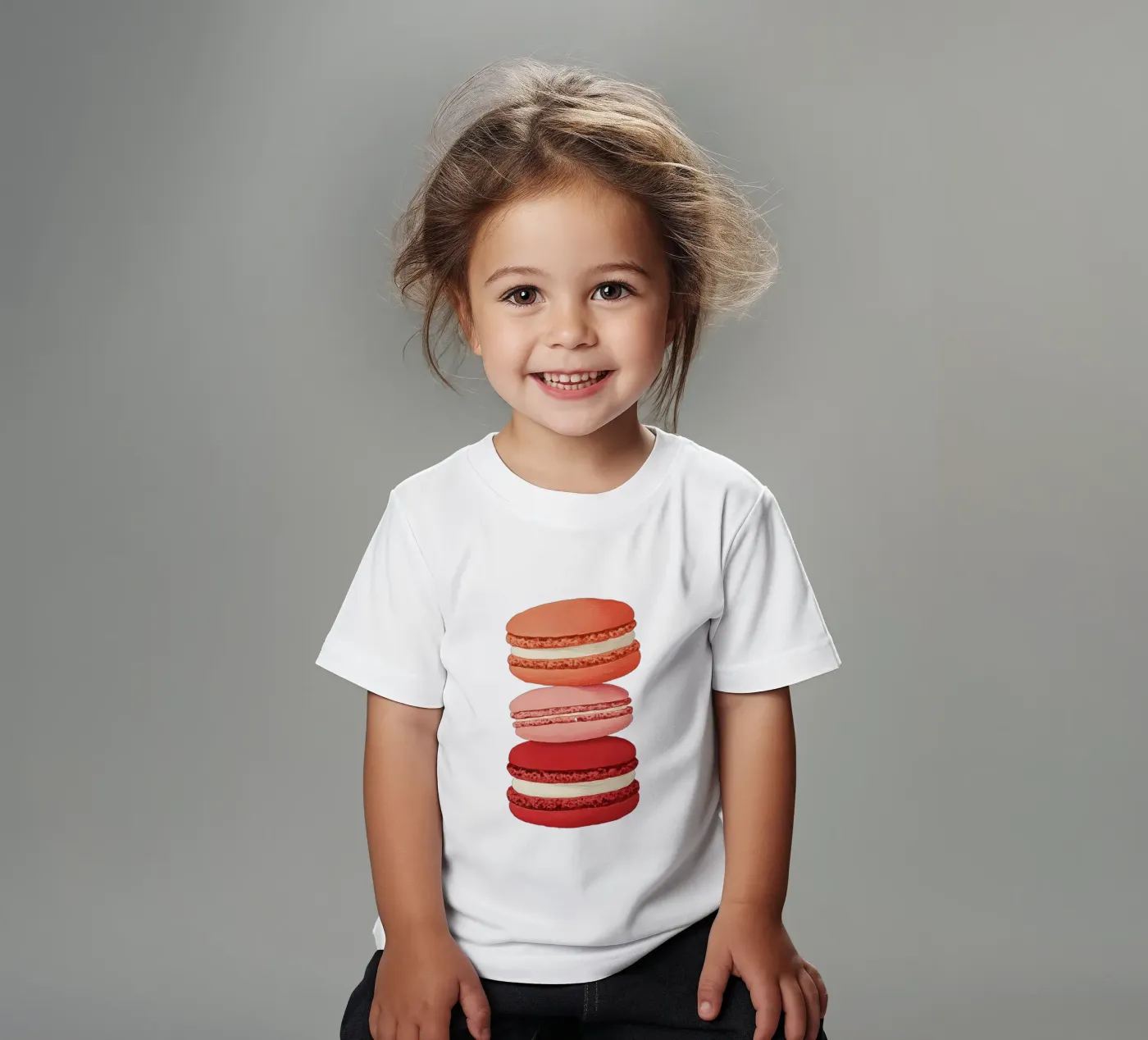 Macarons kinder t-shirt van Curious Canvas