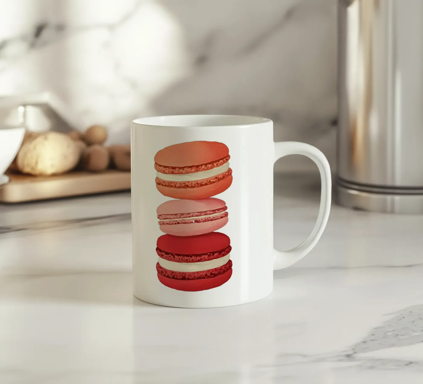 Macarons keramische mok van Curious Canvas