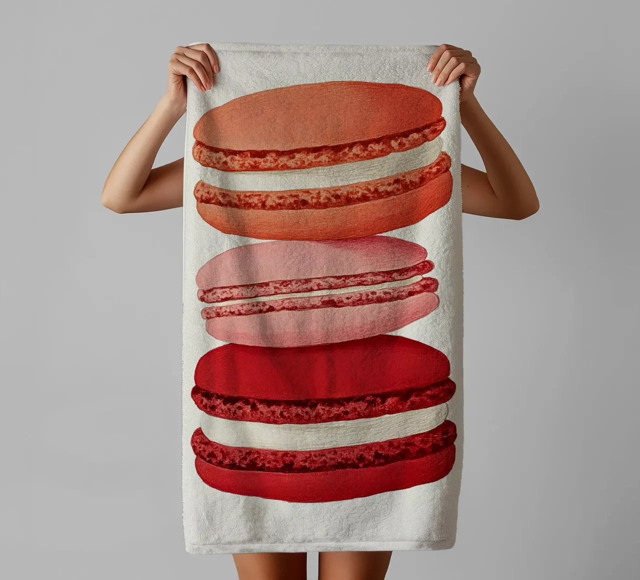 I macarons asciugamano da bagno da Curious Canvas