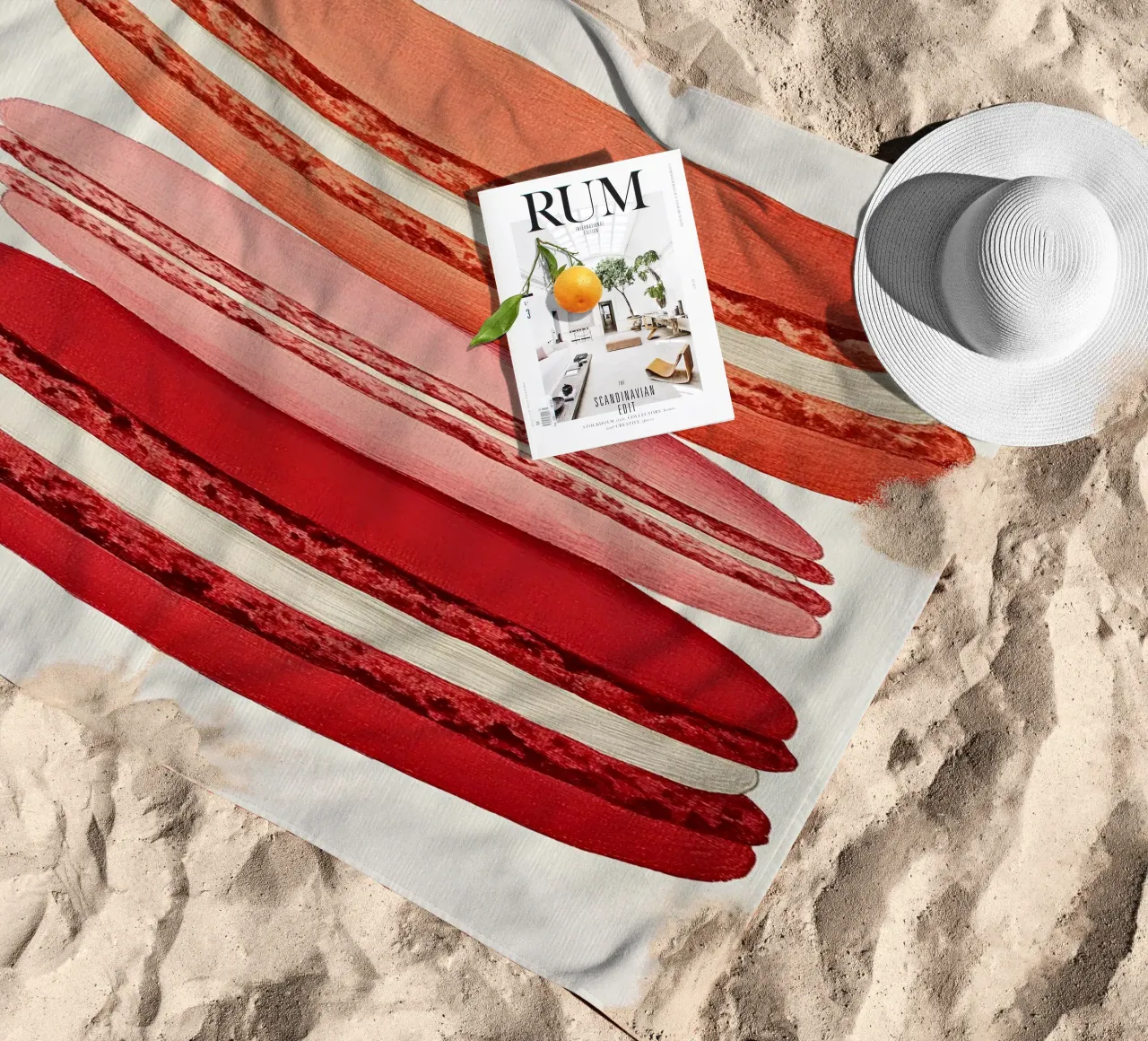 Macarons beach towel by Curious Canvas