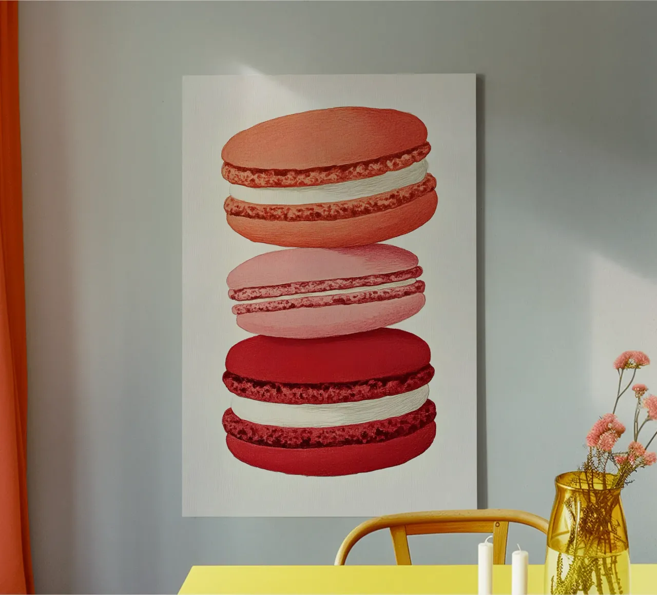 Macarons canvas met Baklijst van Curious Canvas