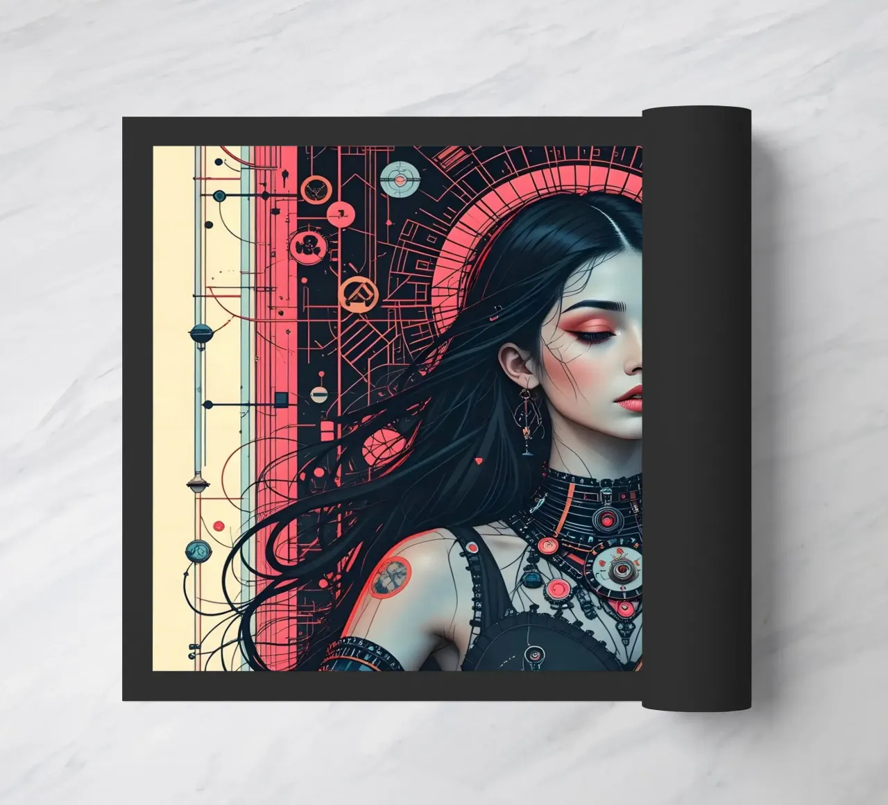 Donna e liuto zerbino da Massimo Frascogna