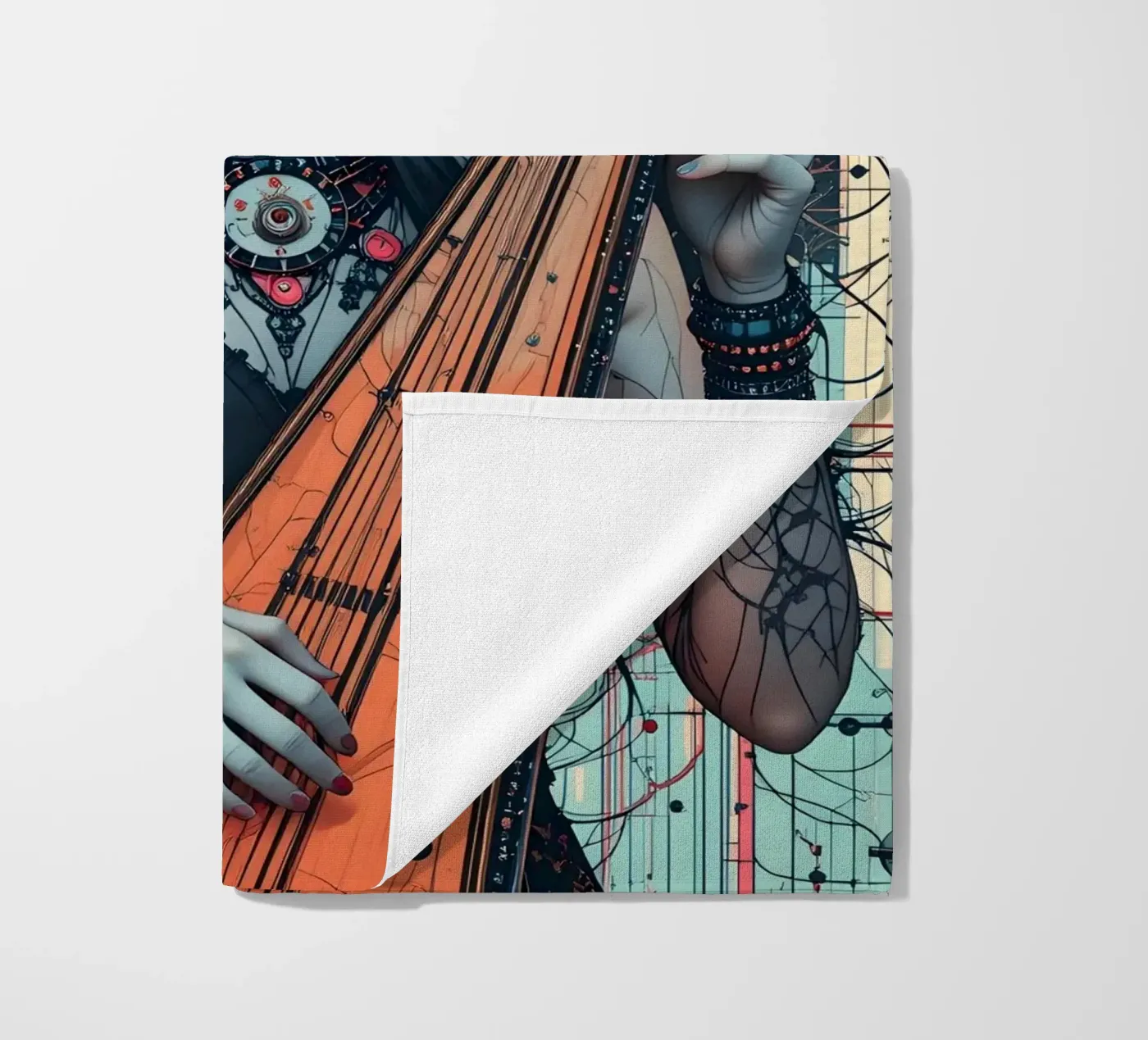 Woman and lute telo mare da Massimo Frascogna