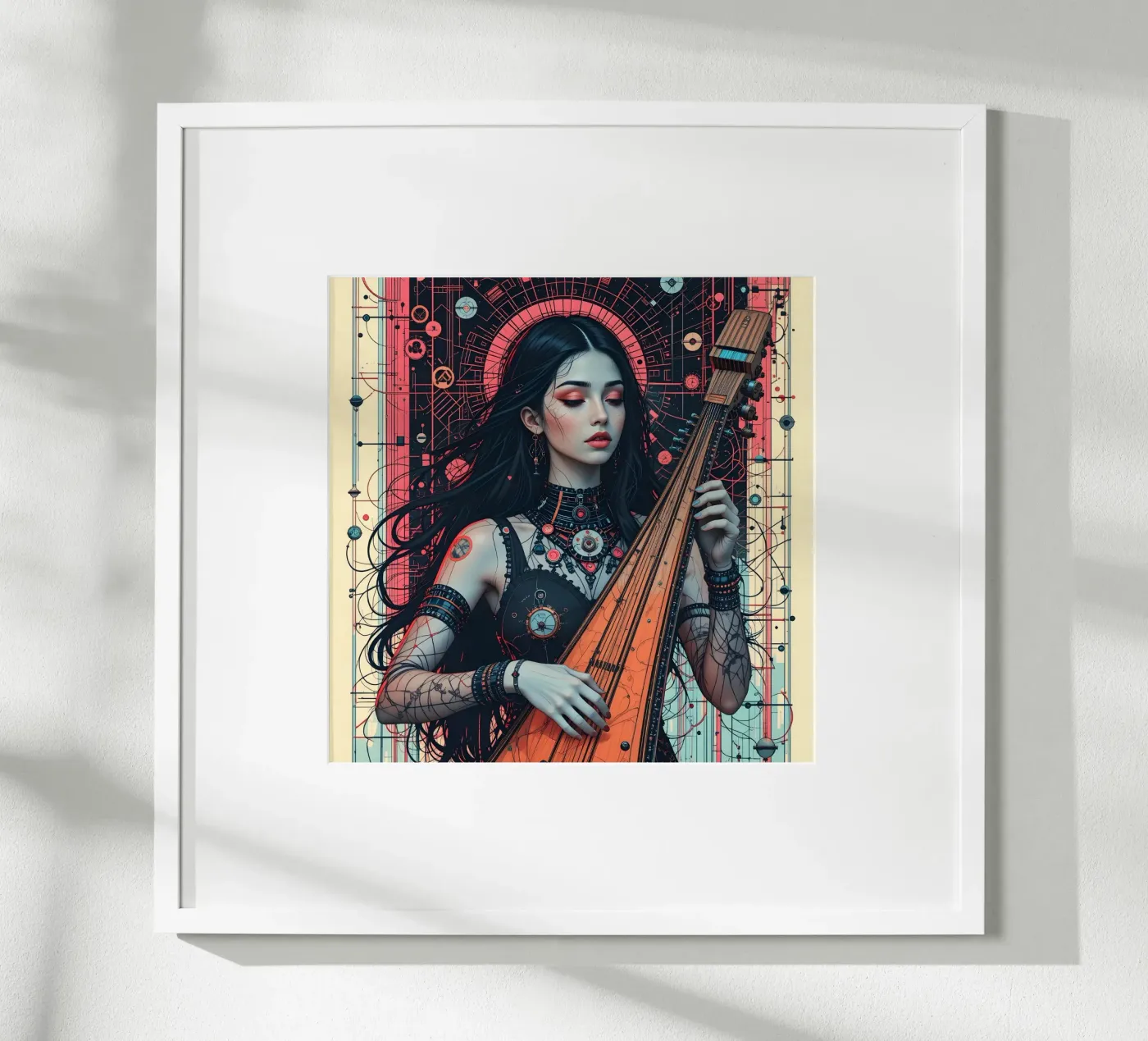 Woman and lute poster da Massimo Frascogna