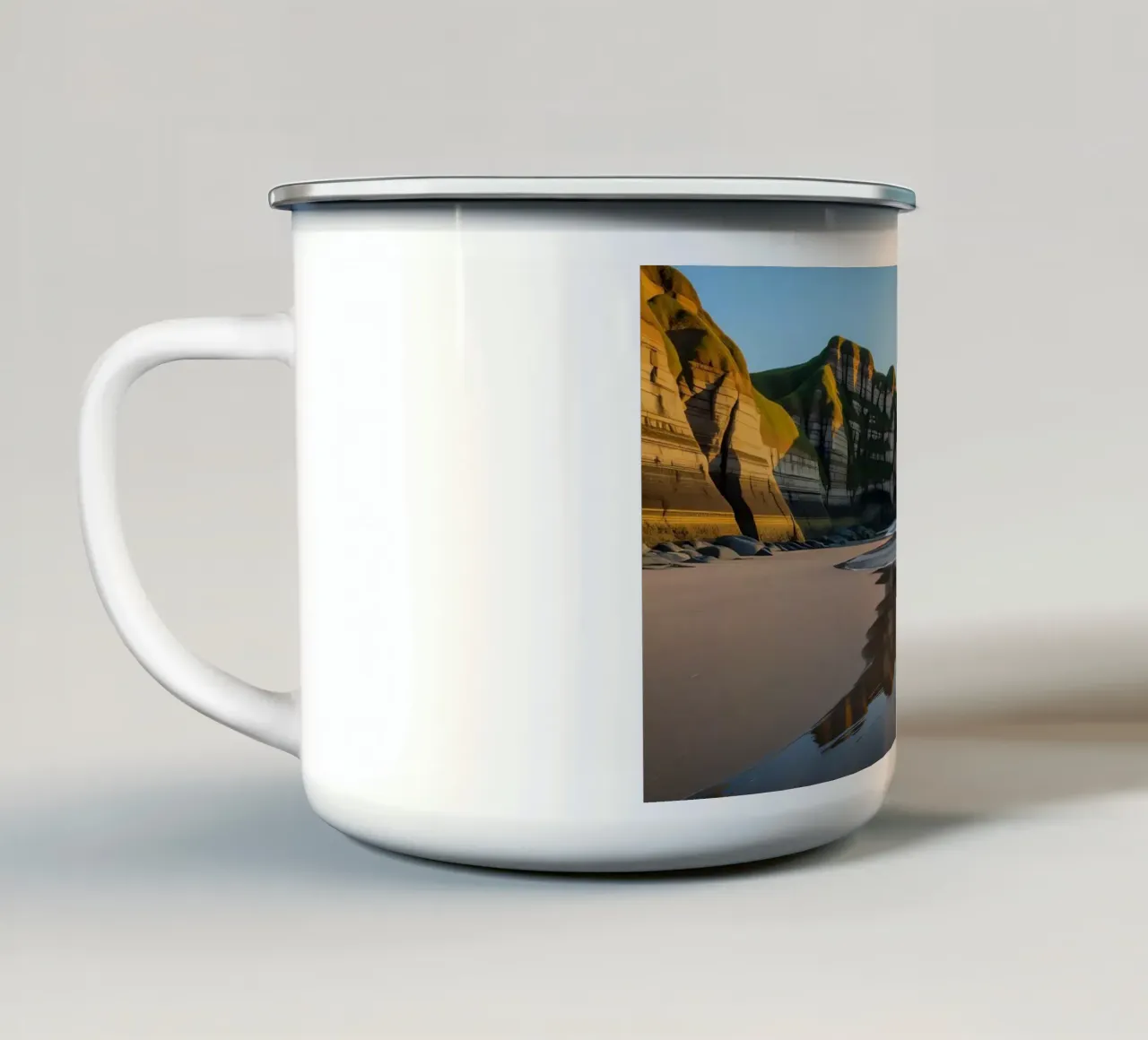 Spiaggia Las Catedrales tazza in smalto da Wild Beauty