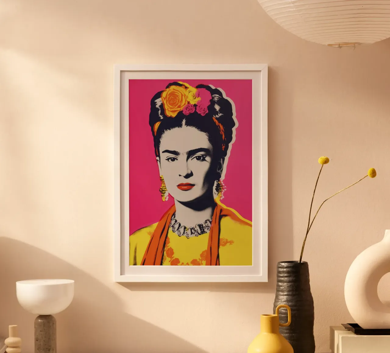 Oh Frida No 3 poster con telaio in plastica da treechild
