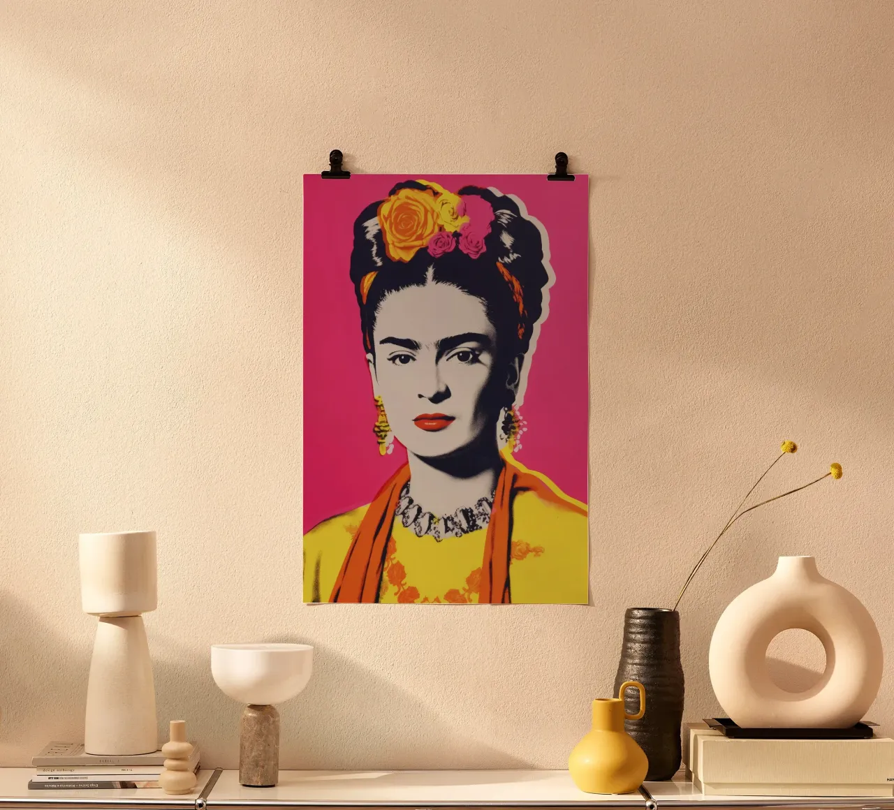Oh Frida No 3 poster con telaio in plastica da treechild