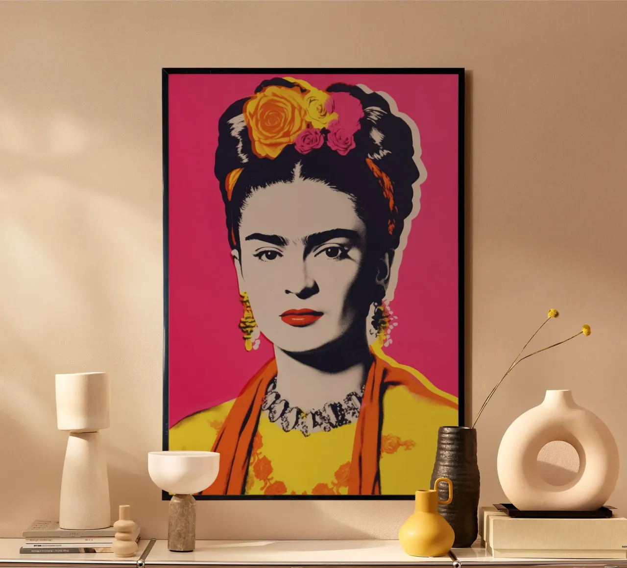 Oh Frida No 3 poster con telaio in plastica da treechild