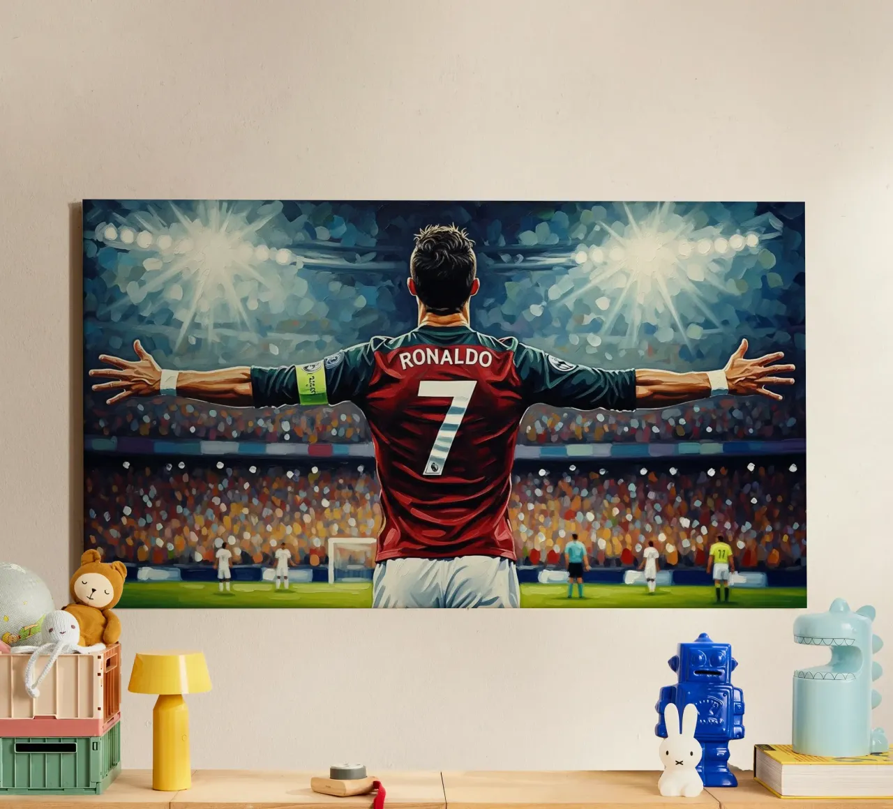 Cristiano Ronaldo CR7 tela con Cornice a cassetta da Voxel Visionaries