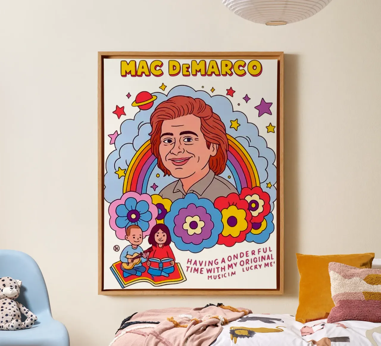 Wunderbare Zeit mit einem Musiker - Mac DeMarco Leinwand mit Schattenfugenrahmen von phccpage