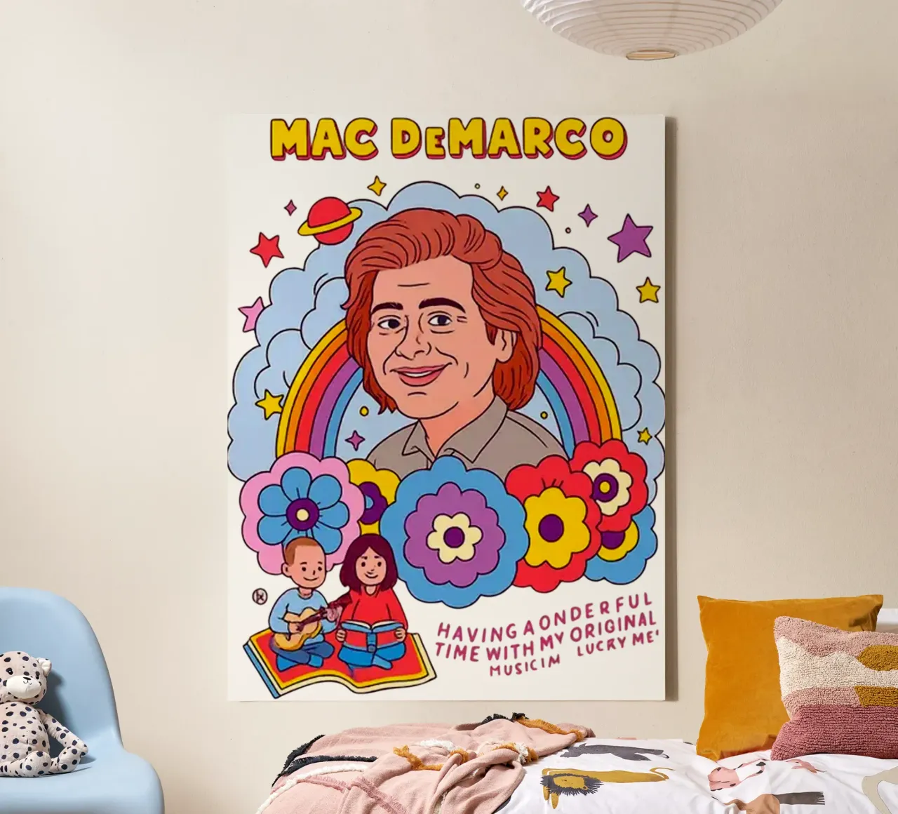 Wunderbare Zeit mit einem Musiker - Mac DeMarco Leinwand mit Schattenfugenrahmen von phccpage