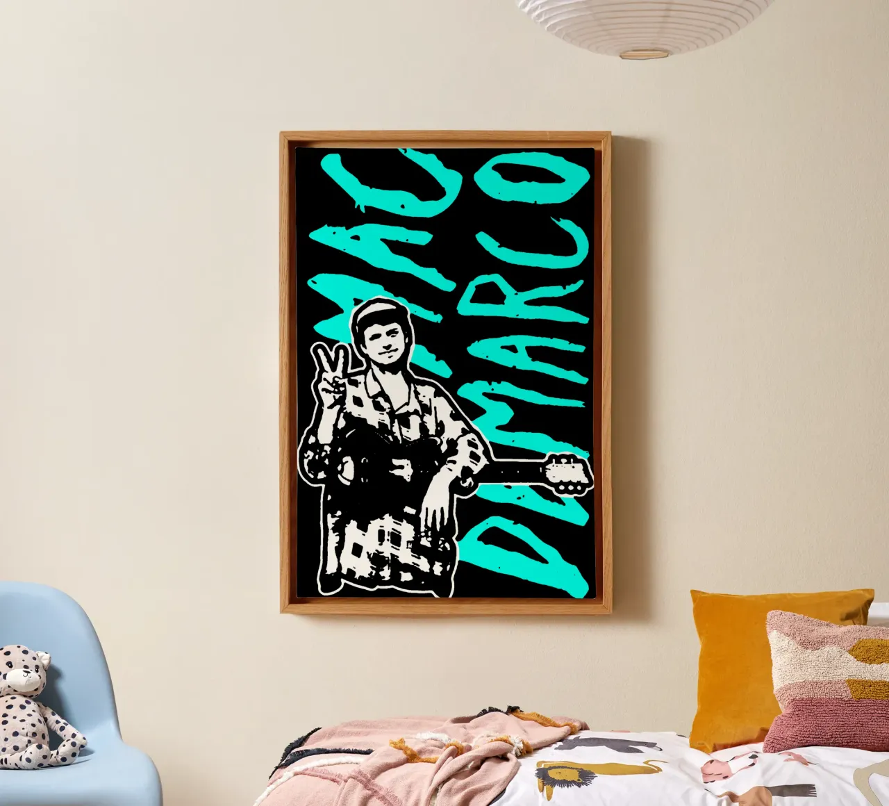 Maglietta classica Peace Mac Demarco tela con Cornice a cassetta da phccpage