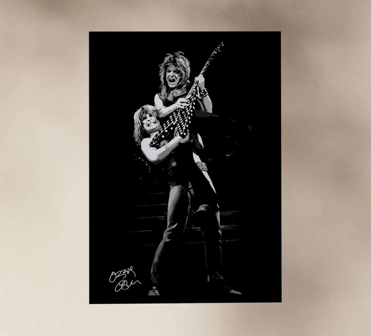 Performance di Ozzy Osbourne pellicola backlit da shiners