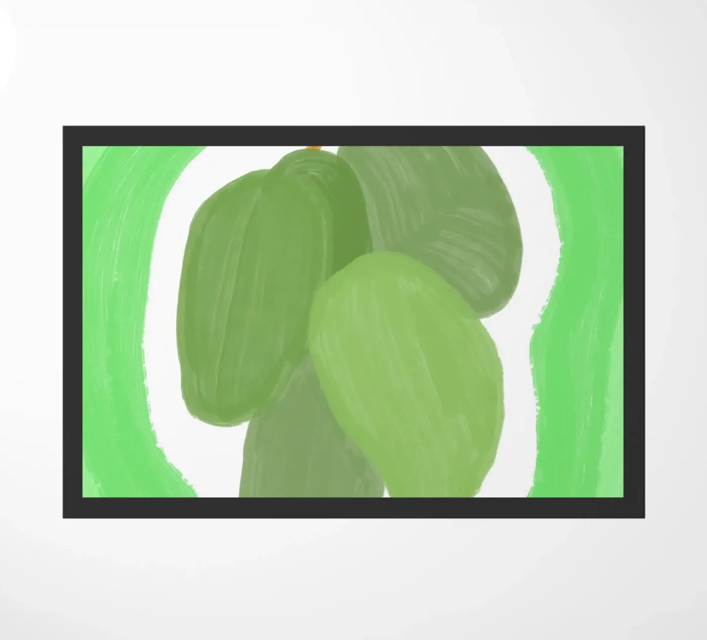 Green Mango Paint doormat by galihstudio