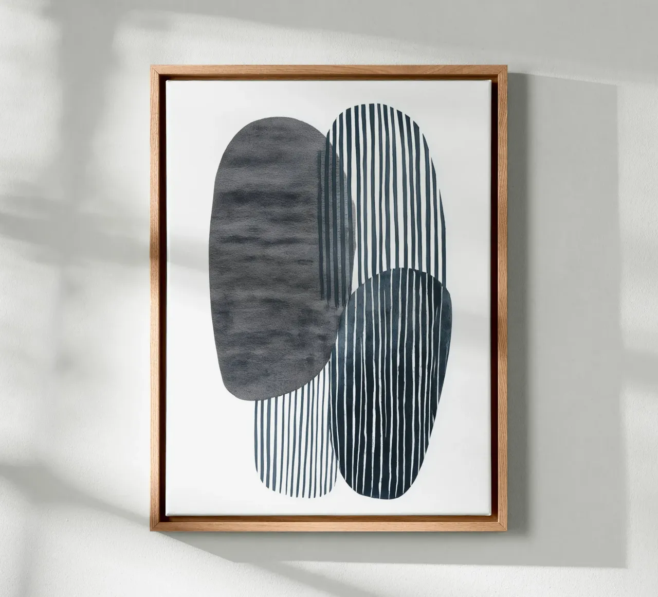Parallel Forms canvas with Floater frame by Seed & Signal