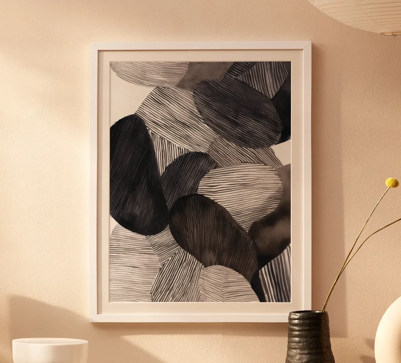 Forme in eco 1 poster con telaio in alluminio da Seed & Signal
