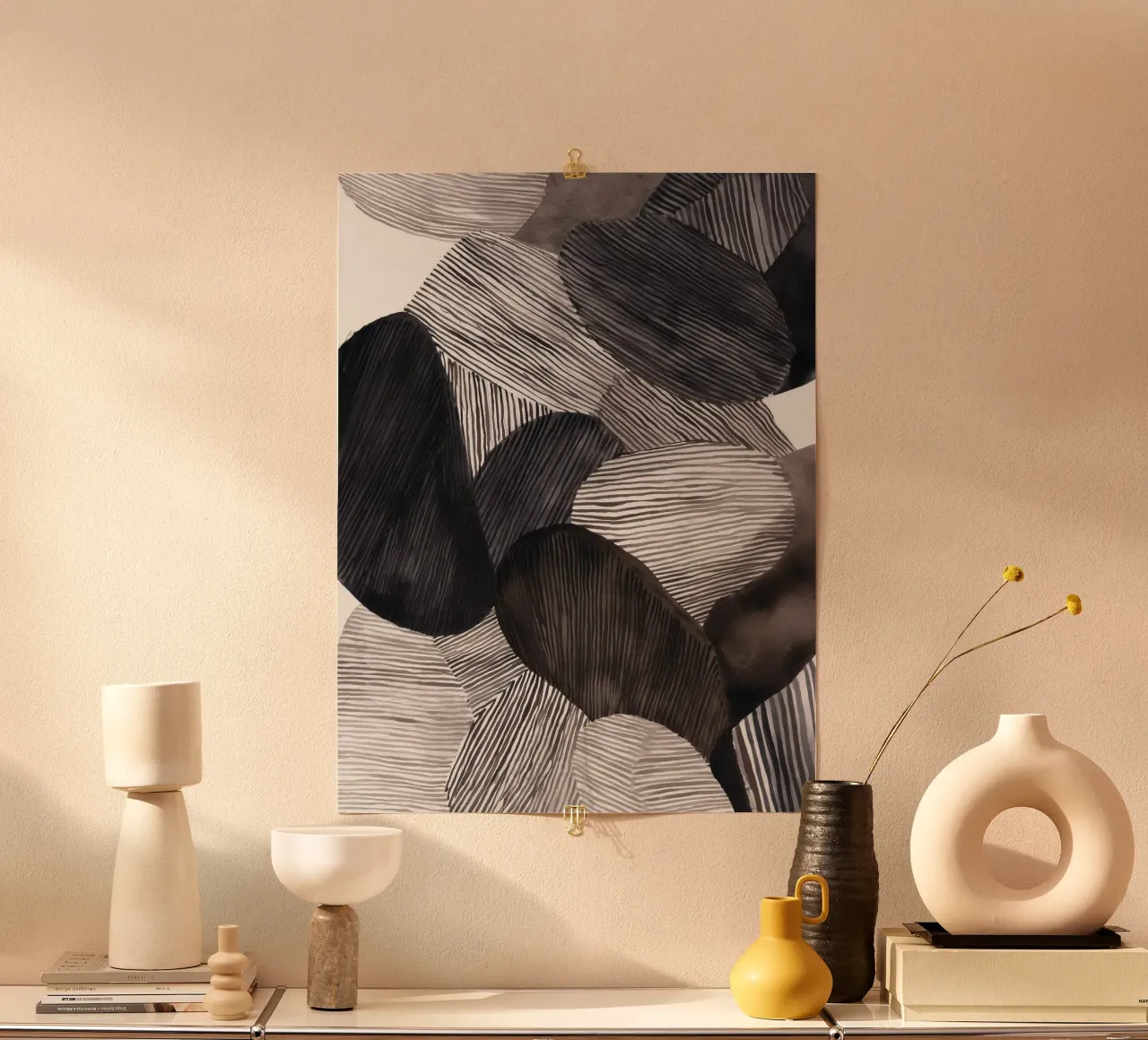 Forme in eco 1 poster con telaio in alluminio da Seed & Signal